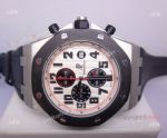 Audemars Royal Oak Offshore Ion Plated Stainless Steel White Dial Luxury Watch